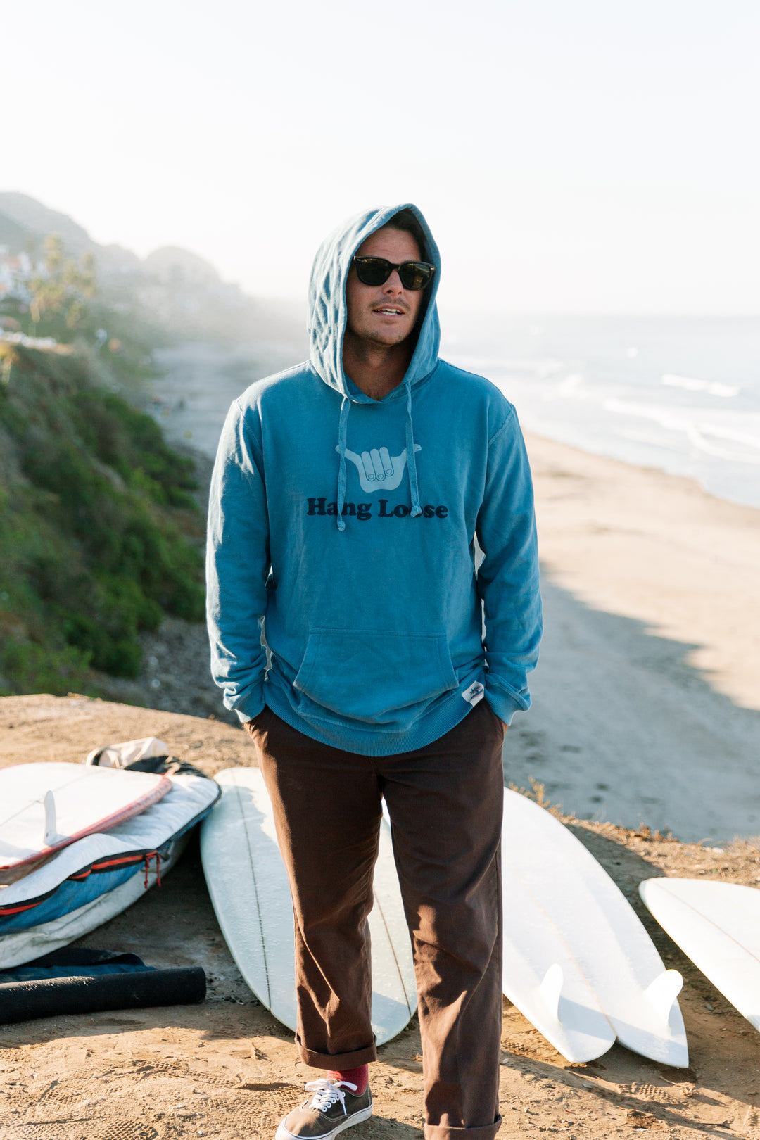 Hang PIMA Cotton Hoodie - Slate Blue - Hang Loose#color_slate-blue