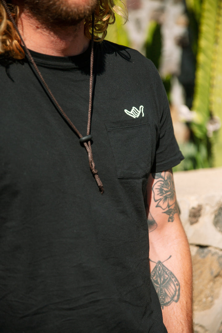 Brody Organic PIMA Pocket Tee - Black - Hang Loose#color_black