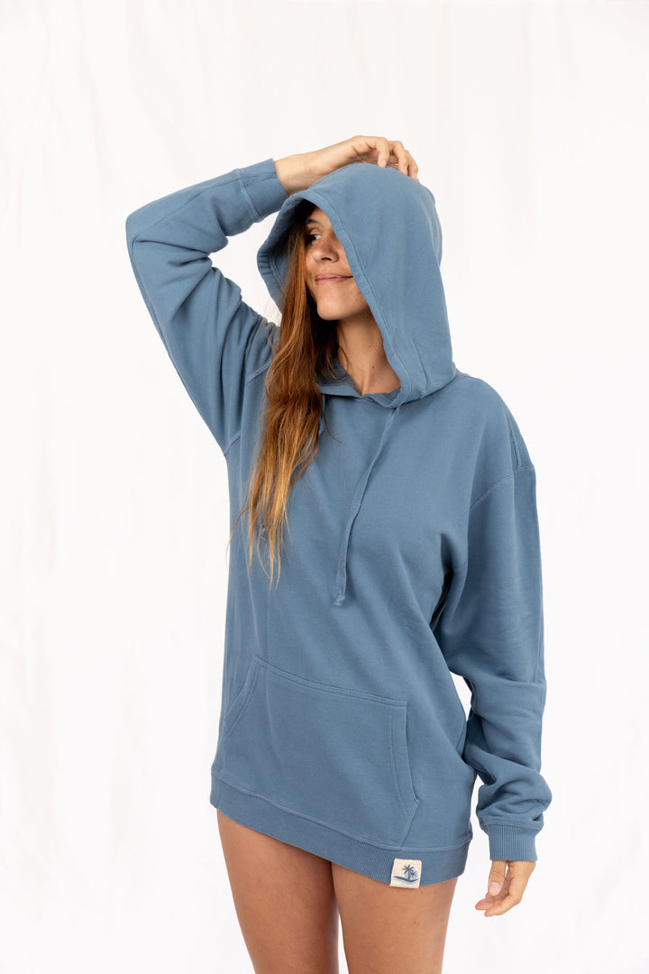 Pelikan PIMA Cotton Hoodie - Slate Blue - Hang Loose#color_slate-blue