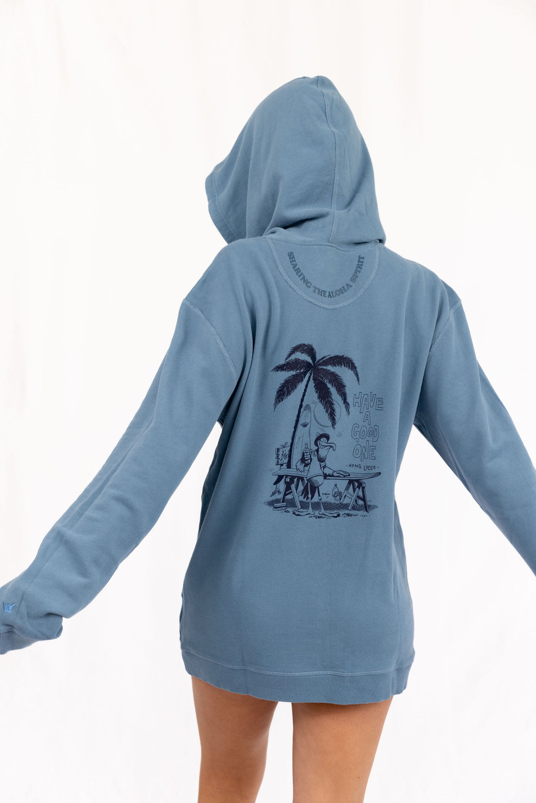 Pelikan PIMA Cotton Hoodie - Slate Blue - Hang Loose#color_slate-blue