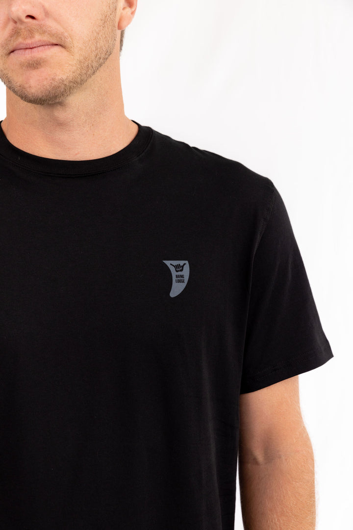 Sunrise Organic PIMA Tee - Black - Hang Loose#color_black