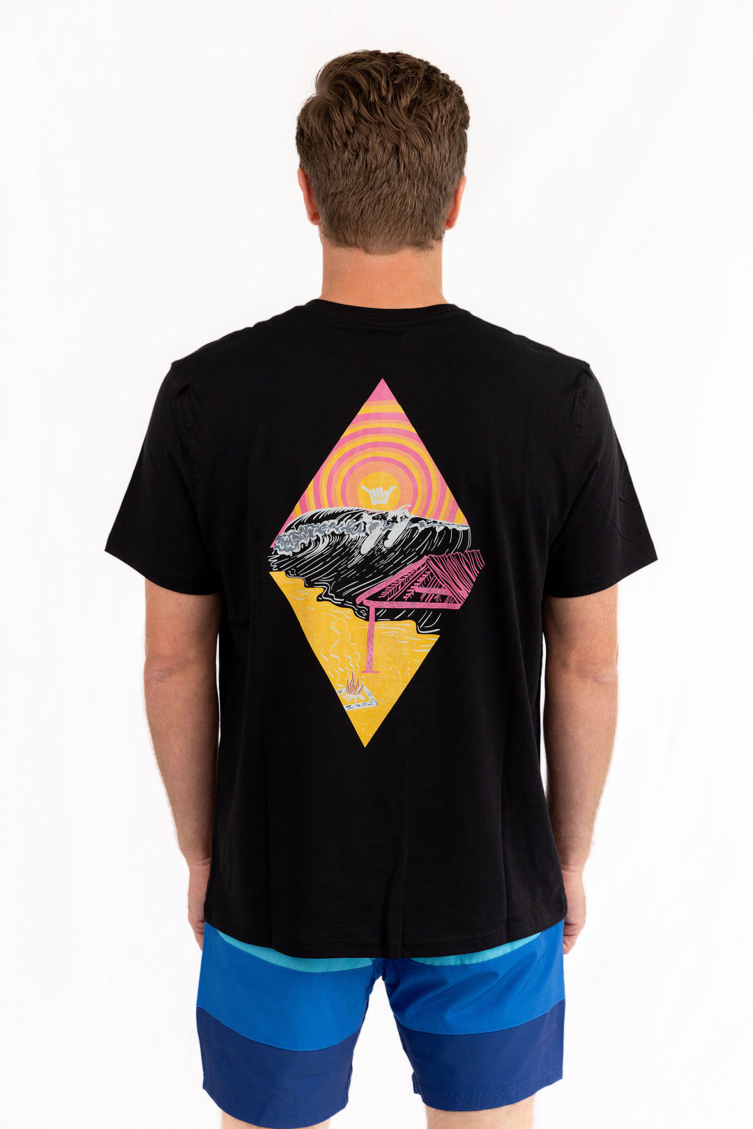 Sunrise Organic PIMA Tee - Black - Hang Loose#color_black