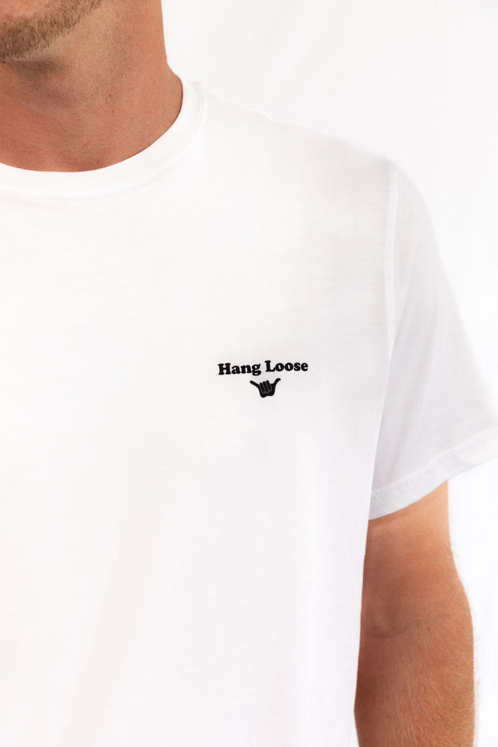 Over Organic PIMA Tee - White - Hang Loose#color_white