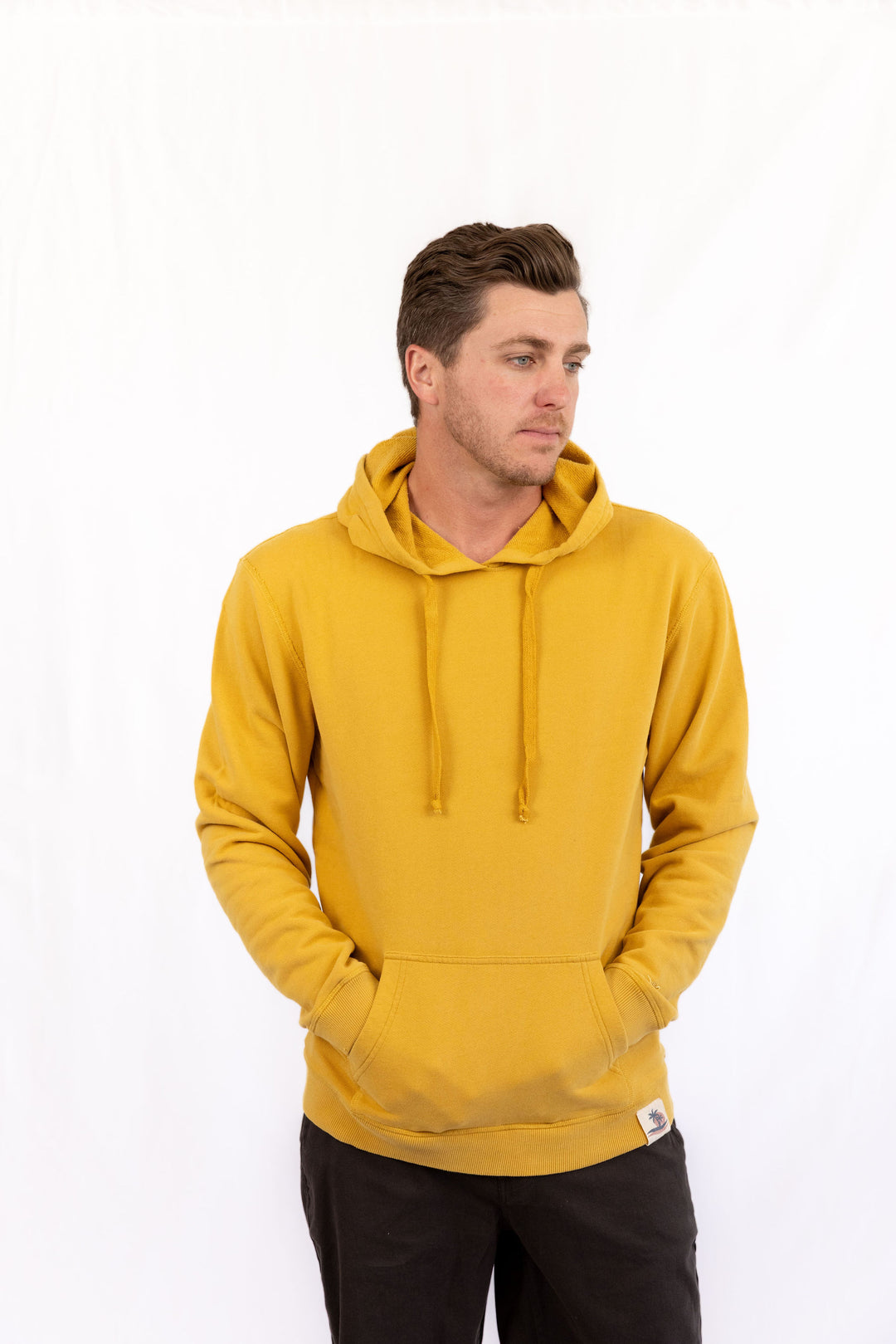 Pelikan PIMA Cotton Hoodie - Mustard - Hang Loose#color_mustard