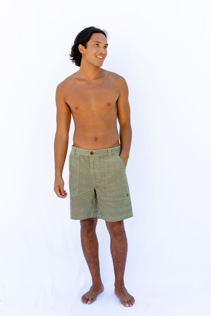 Hang Loose - Walkshort UT Corduroy - Dry Green#color_dry-green