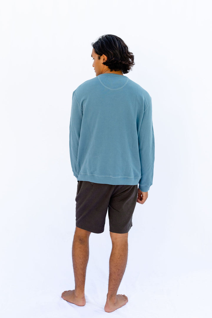 Eighty Two PIMA Cotton Crew - Slate Blue - Hang Loose#color_slate-blue