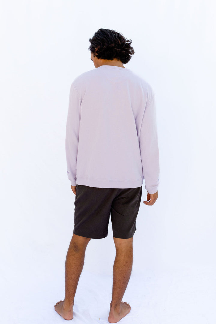 For the Crew PIMA Cotton Crewneck - Lilac - Hang Loose#color_lilac