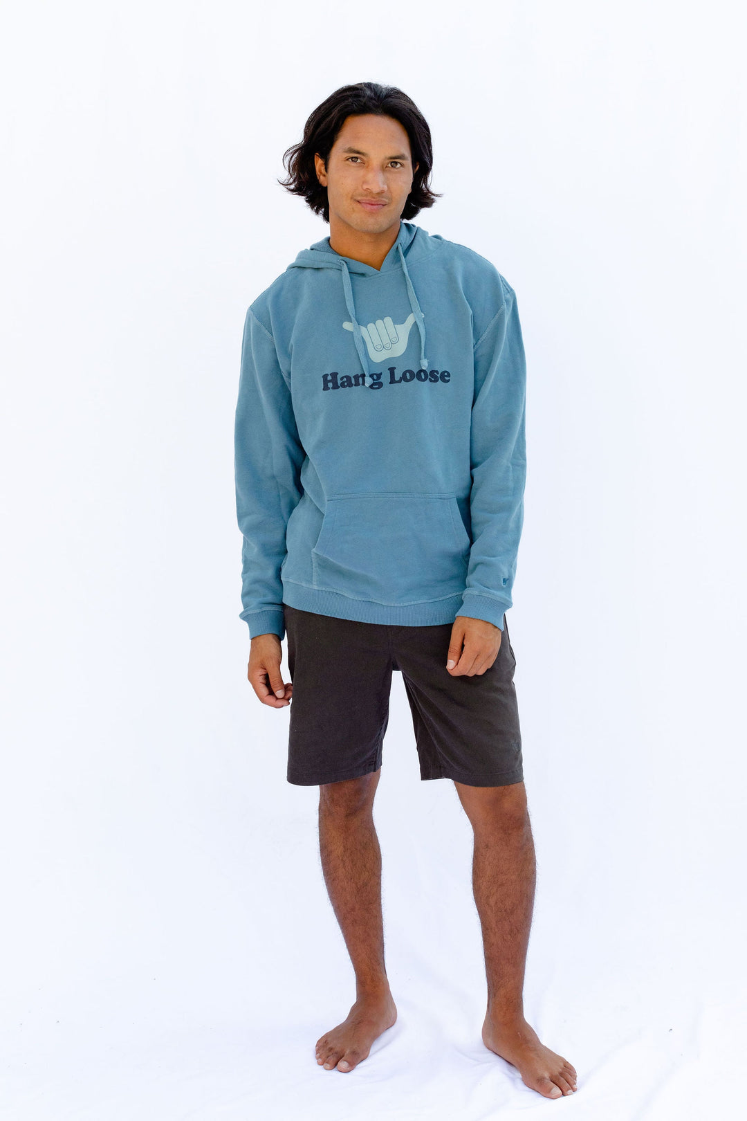 Hang PIMA Cotton Hoodie - Slate Blue - Hang Loose#color_slate-blue