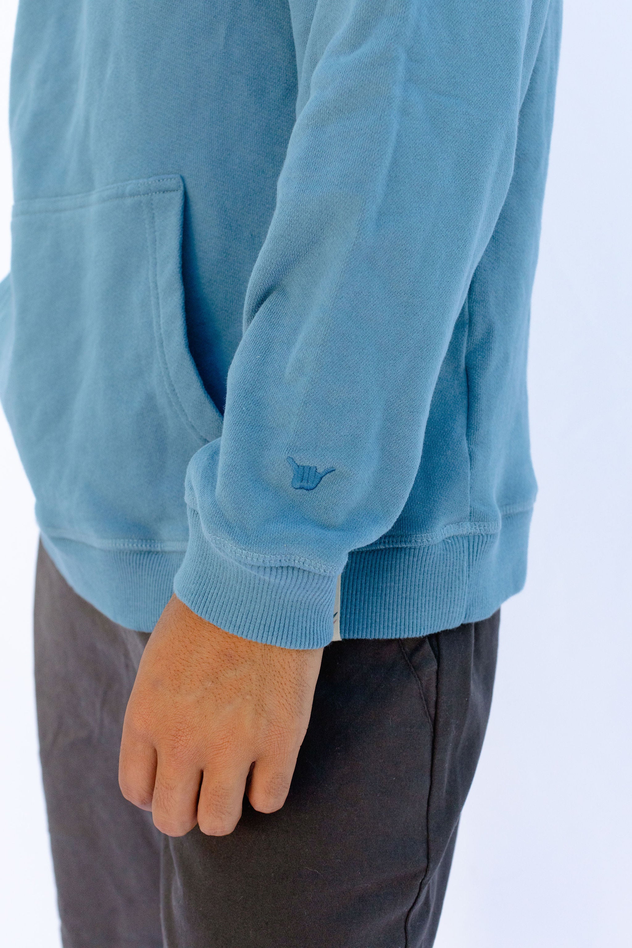 Pelikan PIMA Cotton Hoodie - Slate Blue - Hang Loose#color_slate-blue