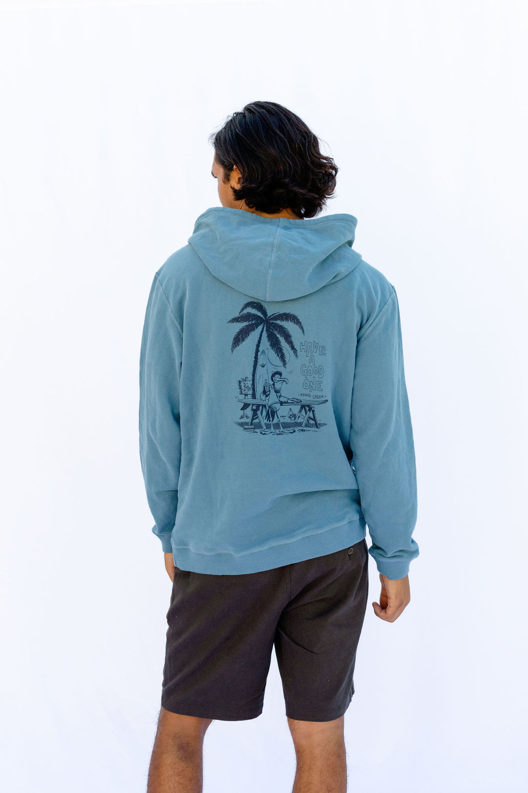 Pelikan PIMA Cotton Hoodie - Slate Blue - Hang Loose#color_slate-blue