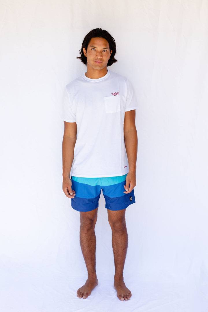 Tri Band  Boardshort  - Blue Light Blue - Hang Loose#color_blue-light-blue