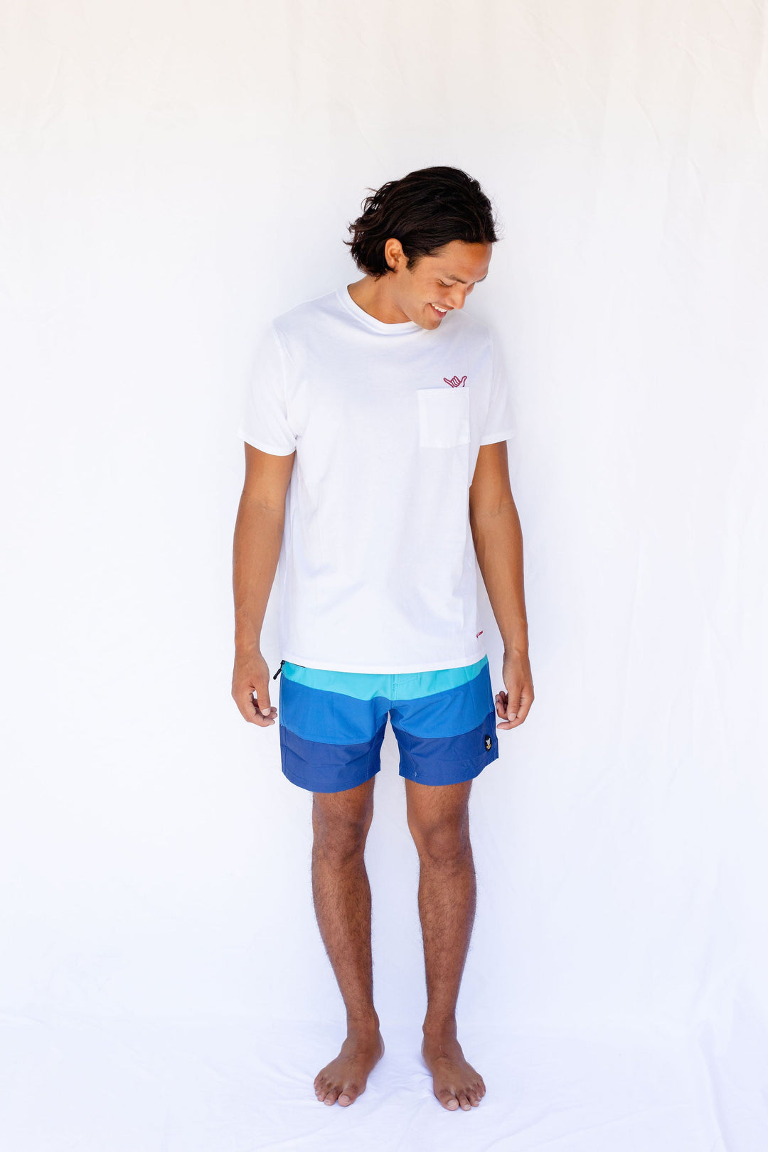 Tri Band  Boardshort  - Blue Light Blue - Hang Loose#color_blue-light-blue