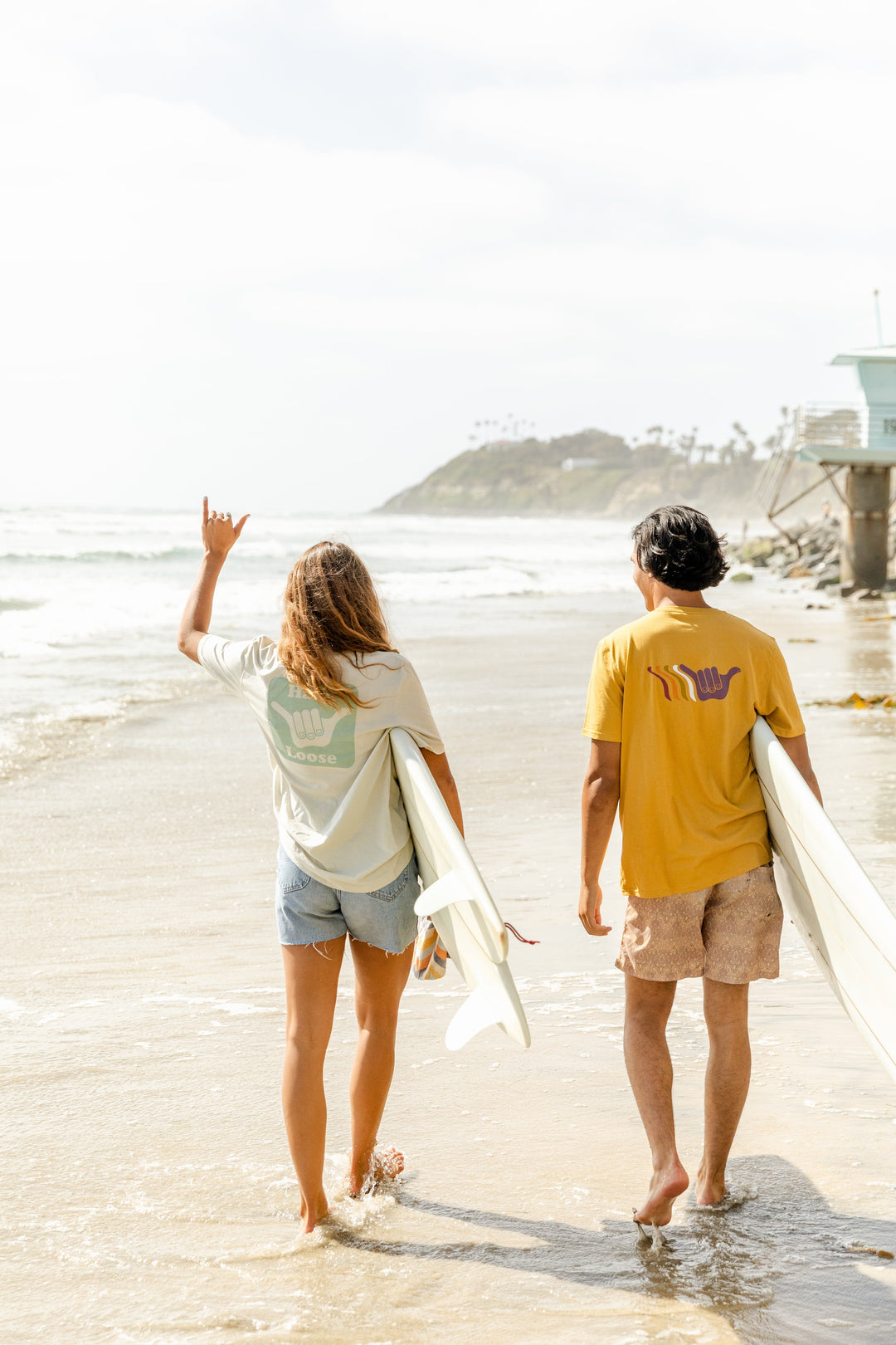 Back Organic PIMA Tee – Off White - Hang Loose#color_off-white