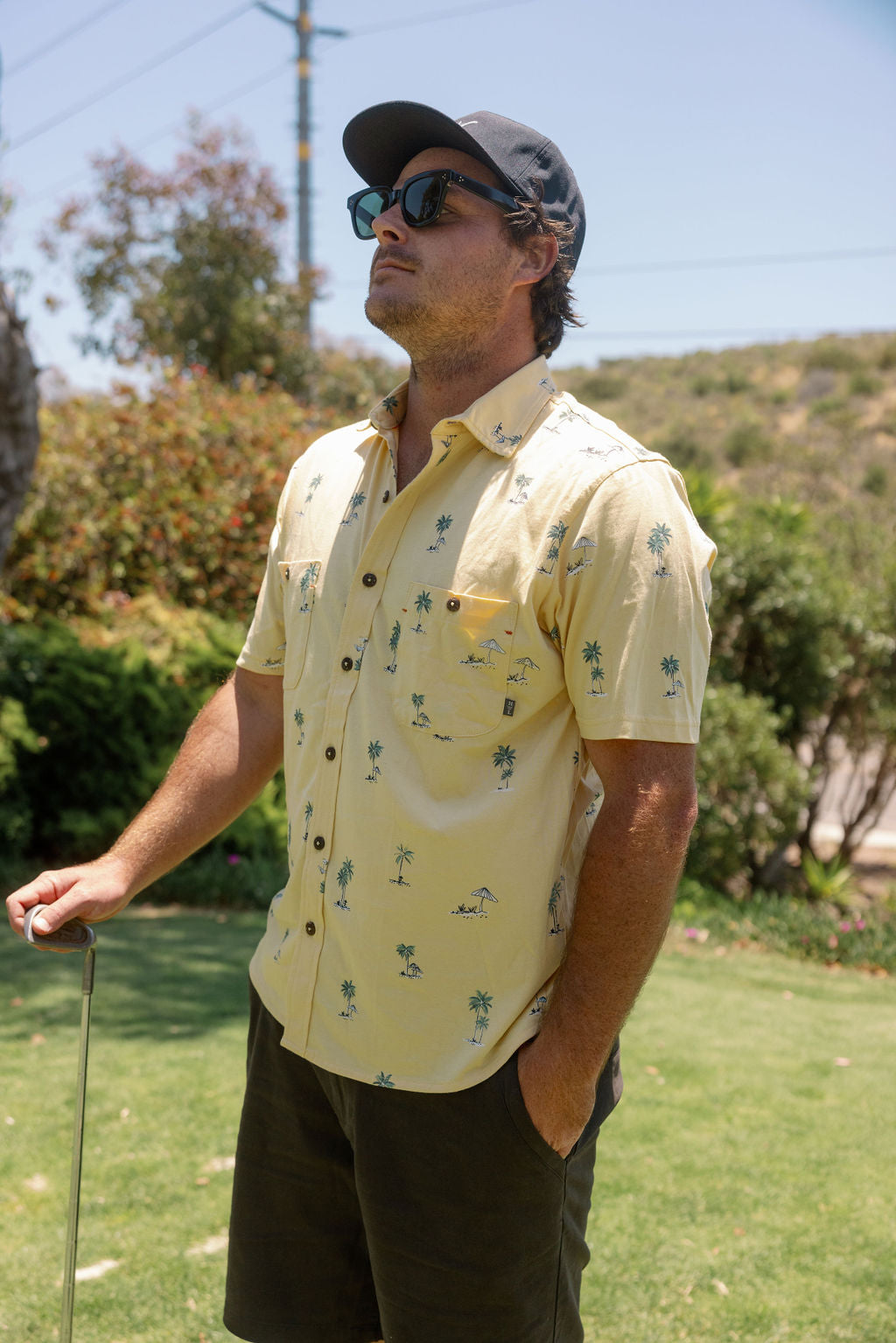 Sunset Organic PIMA Shirt - Straw - Hang Loose#color_straw