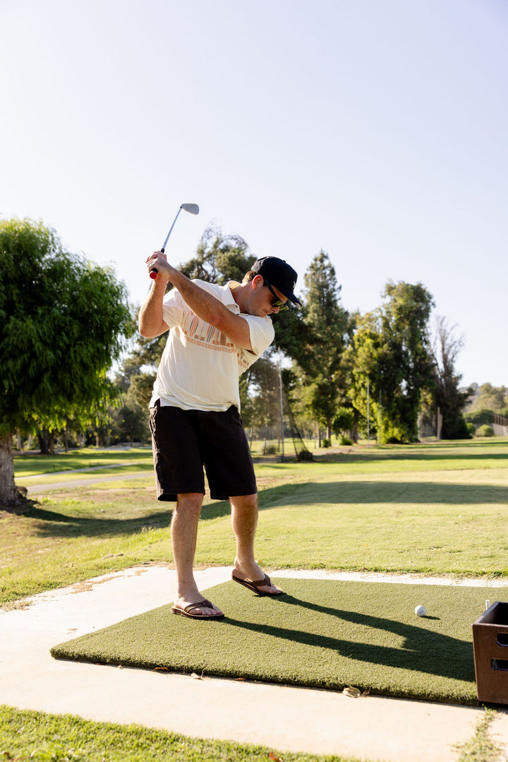 Haleiwa Polo Organic PIMA Tee – Off White - Hang Loose#color_off-white