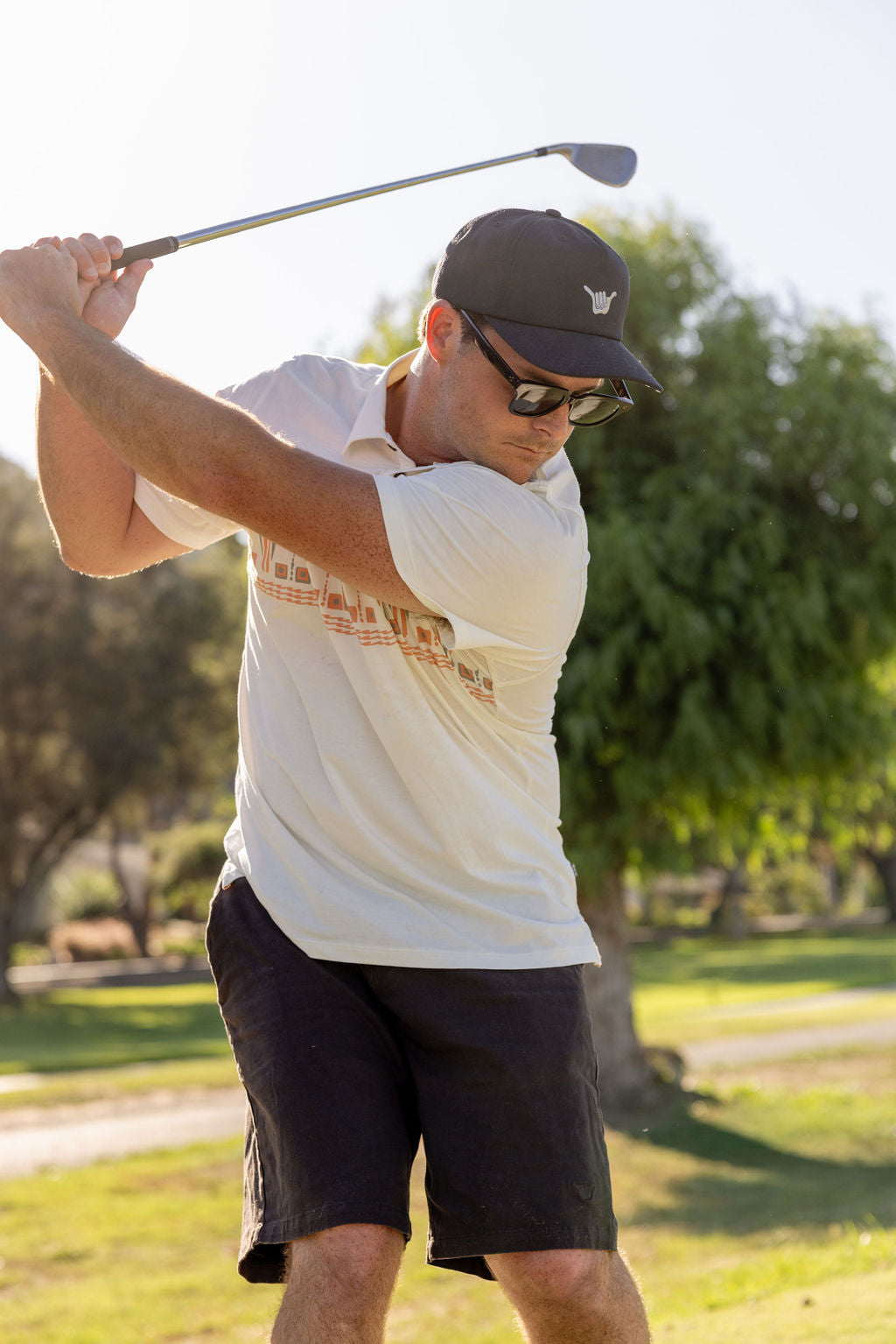 Haleiwa Polo Organic PIMA Tee – Off White - Hang Loose#color_off-white
