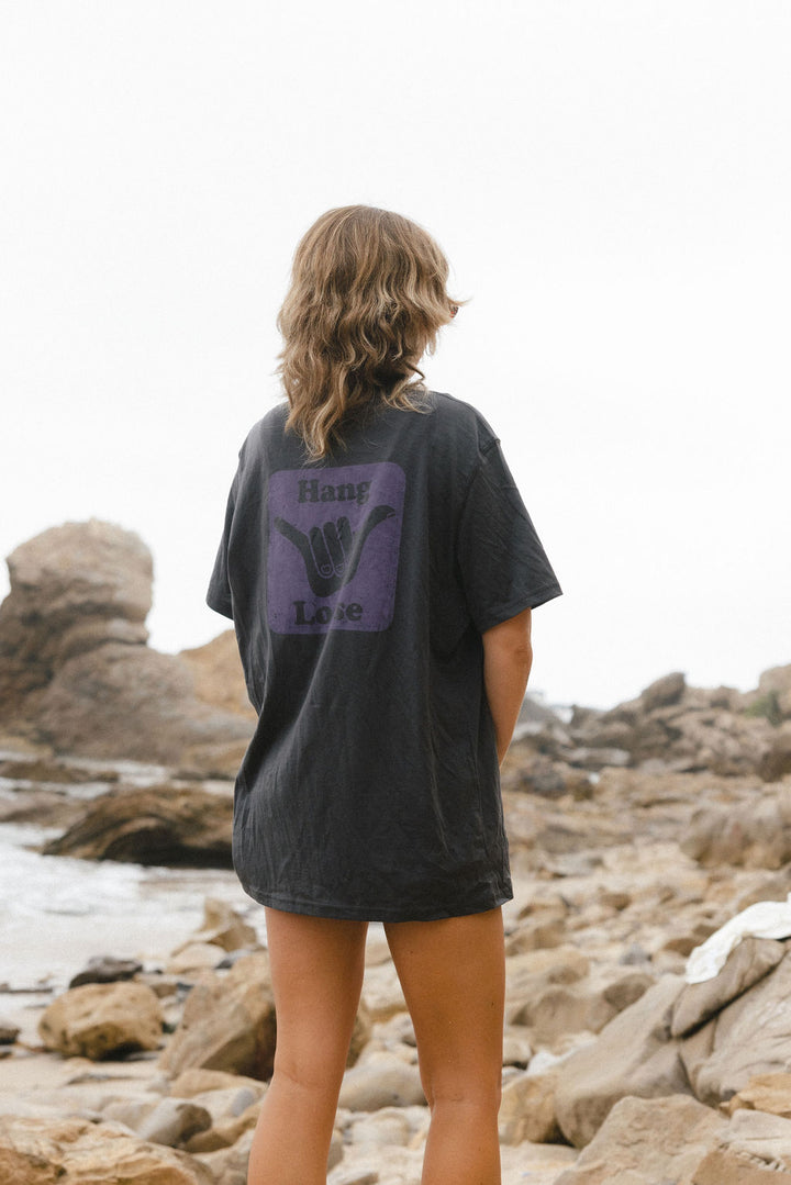 Back Organic PIMA Tee – Black Washed - Hang Loose#color_black-washed