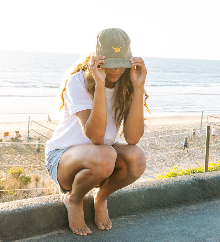 Shaka Cord Cap - Dry Green