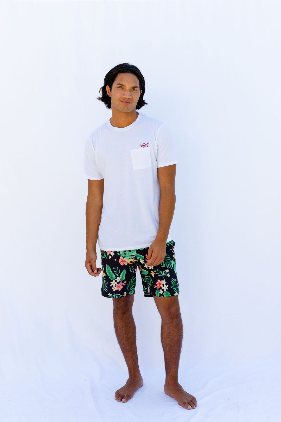 Botanic Boardshort - Black Green - Hang Loose