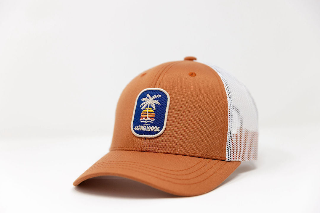 Palm Cap - Tangerine / Off White - Hang Loose