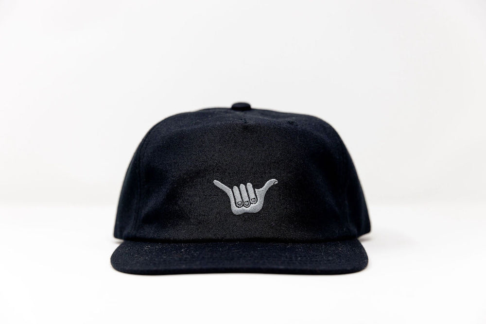 Shaka Poly Cap - Black - Hang Loose