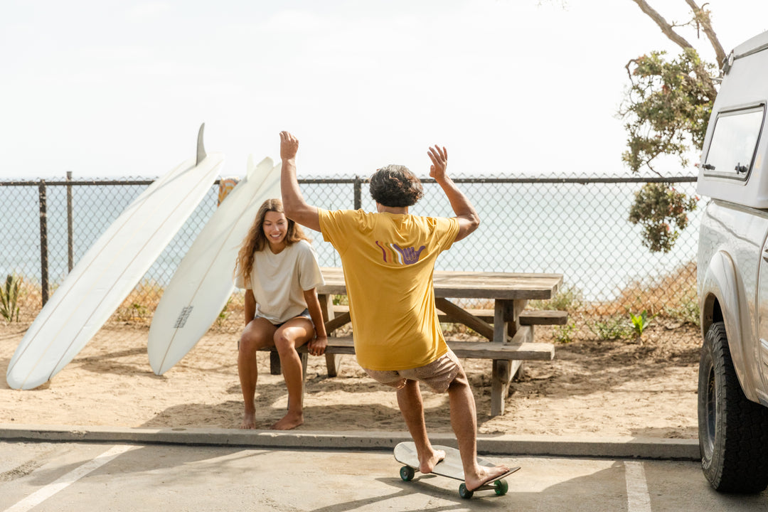 Eighty Two Organic PIMA Tee – Mustard - Hang Loose